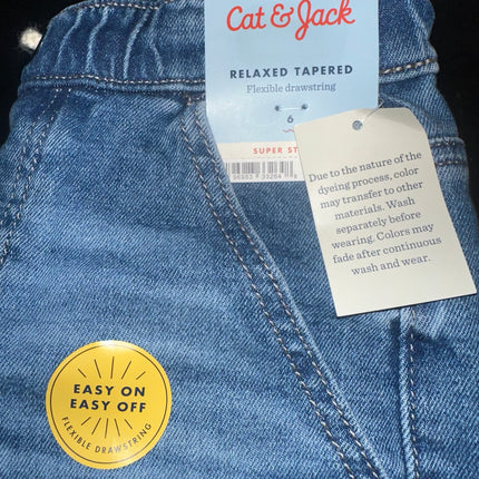 Boys’ Relaxed Tapered Jeans - Cat & Jack™, New with Tag, Size 6