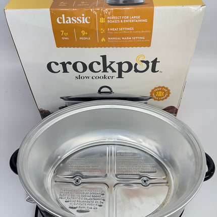 Crock-Pot 7 Quart Slow Cooker, Food Warmer, Charcoal - Lightly Used, Looks New