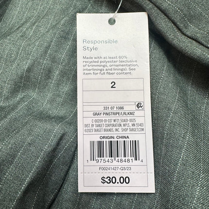 Wild Fable Gray Pinstripe Pants - Size 2, New