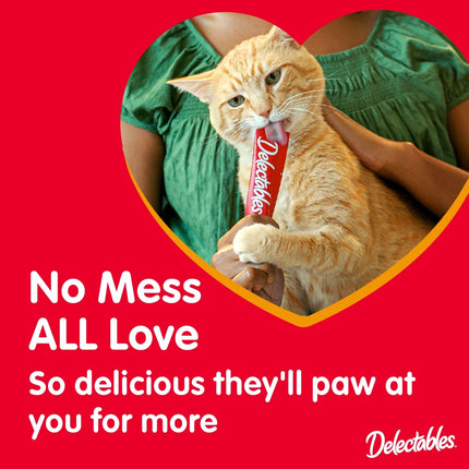 Hartz Delectables Squeeze Up Cat Treat Variety Pack, 72 Count, 0.5oz Tubes, Lickable Wet Cat Treats, New