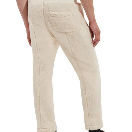 UGG Keane Fleece Lounge Pant Cream/Chestnut Size S New