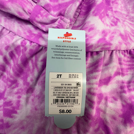 Cat & Jack Lavender Tie Dye Dress Size 2T New