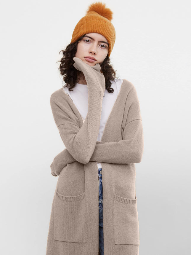 State Cashmere Long Sweater Cardigan Beige Size M New