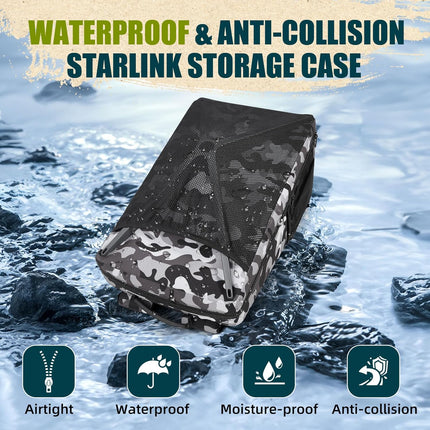 Knaglo Starlink Case Gen 2 - Waterproof Hard Travel Storage Bag for Starlink V2, Camping & RV Trips New