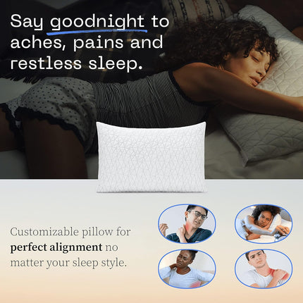 Coop The Original King Size Pillow with Cross-Cut Microfiber Fill - Missing Extra Memory Foam Bag