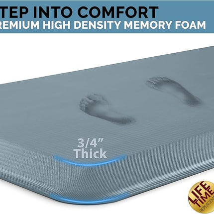 ComfiLife Anti-Fatigue Floor Mat 24" x 70" Denim Kitchen/Desk Mat New