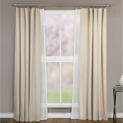 Decopolitan 1-Inch Urn Single Window Treatment Rod Set, 72-144 Inch - Antique Silver (Open Box)