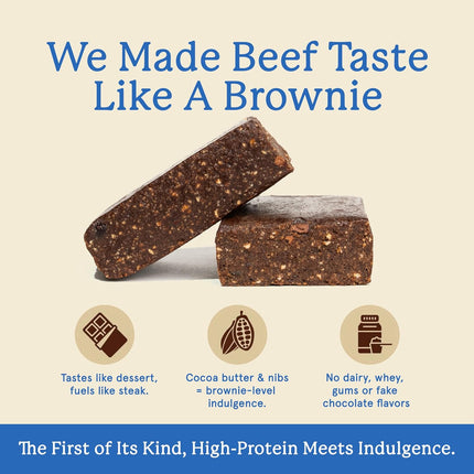 Equip Foods High Protein Prime Bars – Grass Fed Beef Protein, Collagen & Tallow 12 Count - Exp. 11/2026