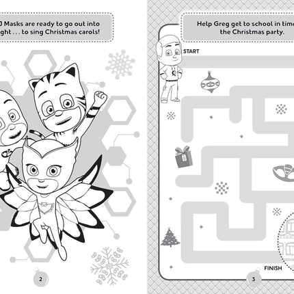 PJ Masks: Hooray for Christmas! Color & Activity Book with Crayons For Kids