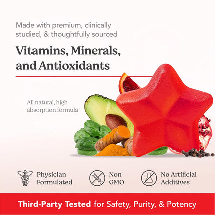 HAIRtamin Vegan Gummy Stars Hair Vitamins | Non-GMO | All Natural Biotin Vitamin Gummies for Hair, Skin & Nails | Multivitamin Supplement to Help Maintain Healthy Looking
