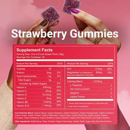 MoonBrew Natural Sleep & Vitamin Gummies for Adults - Melatonin-Free Sleep Aid Gummy with Magnesium