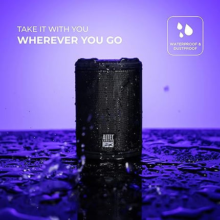 Altec Lansing HydraMotion Wireless Bluetooth Speaker - 360° Sound, IP67 Waterproof, Black (Open Box)