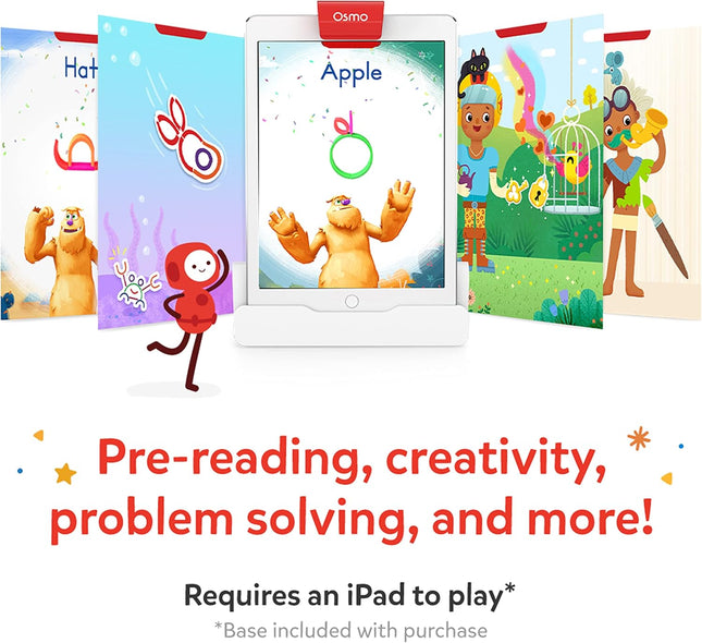 Osmo Little Genius Starter Kit for iPad - 4 Learning Games, Ages 3-5 (New)