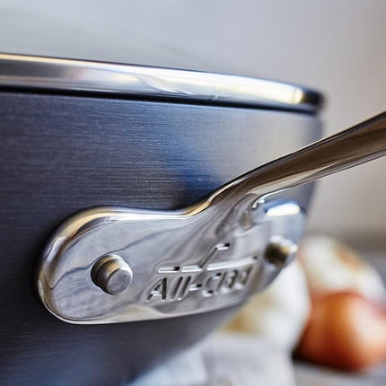 All-Clad B1 Hard Anodized Nonstick 12-Inch Fry Pan with Helper Handle and Lid – Open Box