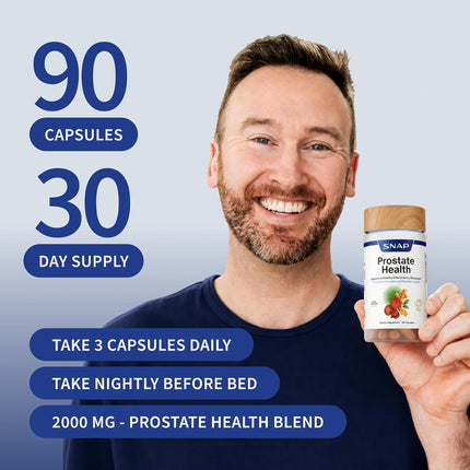 Snap Supplements Prostate Health Supplements for Men, Supports Urinary Tone and Healthy DHT Balance