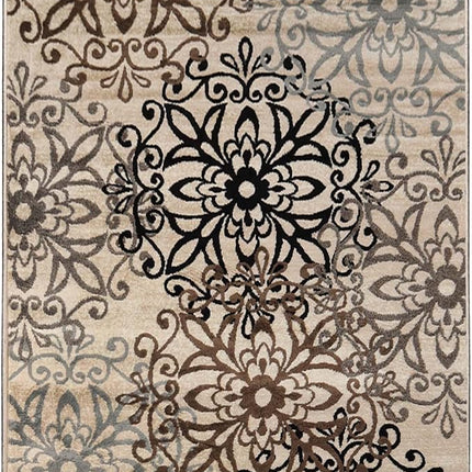 SUPERIOR Indoor Small Area Rug, Leigh Collection, 3' x 5', Multi-Colored (New)