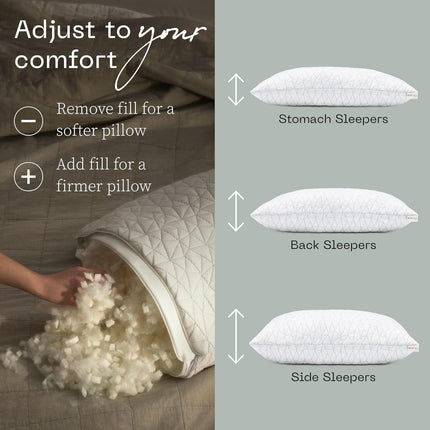 Coop The Original King Size Pillow with Cross-Cut Microfiber Fill - Missing Extra Memory Foam Bag