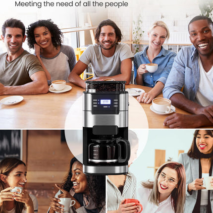 Gevi 10-Cup Programmable Grind & Brew Coffee Maker with Built-in Burr Grinder – New