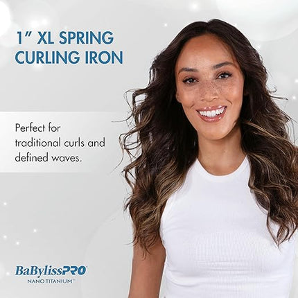 BaBylissPRO Nano Titanium Professional Curling Iron with Extended Barrel – Perfect for Longer Hair (New)