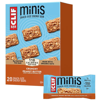 CLIF Bar Minis Crunchy Peanut Butter Energy Bars - 20 energy bars (Jan 22, 2027