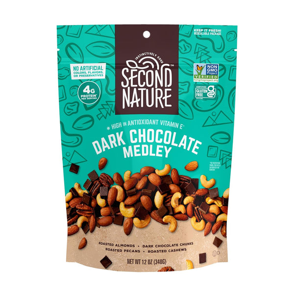 Second Nature Dark Chocolate Medley Trail Mix, 12 oz