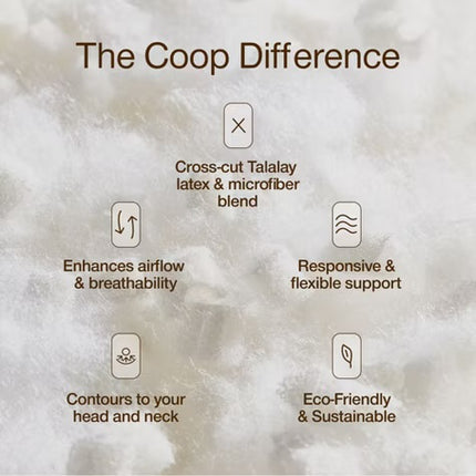 Coop Home Goods Adjustable Latex Pillow Queen - Natural Cooling