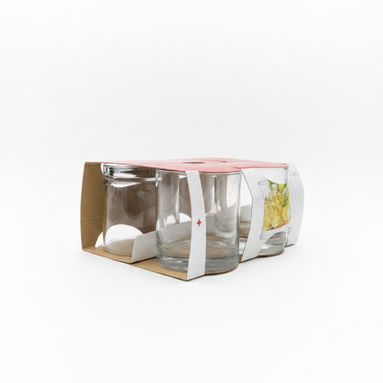 Nadir Cristar Glass Cups Set Lexington Rock 10.5 Oz - 6 Pack