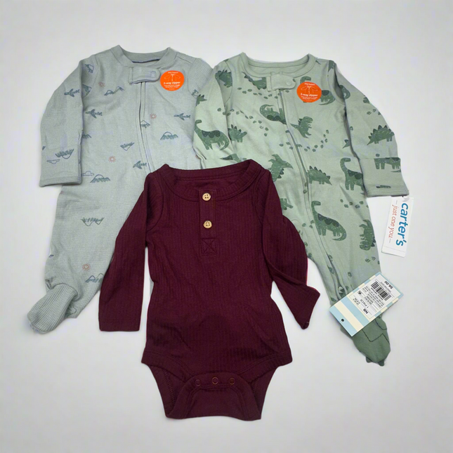 Carter’s Newborn Baby Outfits, Size NB New with Tag 3-Pack