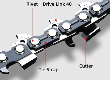 Fifchall 10 Inch Chainsaw Chain S40 3/8” LP Pitch .050” Gauge 40 Drive Links