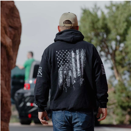 Men’s patriotic hoodie by Grunt Style™, new, “1776”, American flag design Size - M