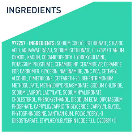 CeraVe Foaming Cleanser Bar for Oily Skin, 4.5 oz
