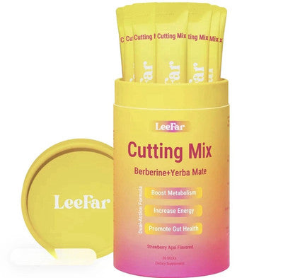 Leefar Cutting Drink Mix Berberine Chromium 5-HTP Yerba Mate Magnesium Exp 01/28
