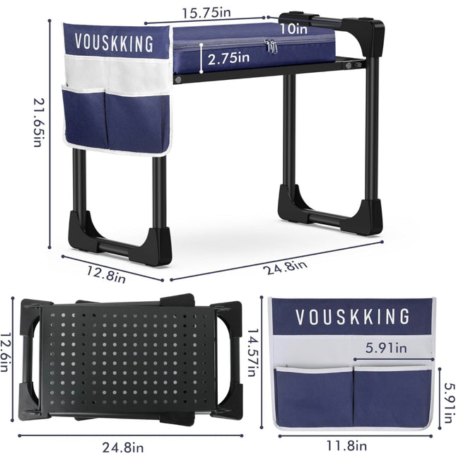 VOUSKING Foldable Garden Kneeler and Seat with Tool Bag - New Open Box