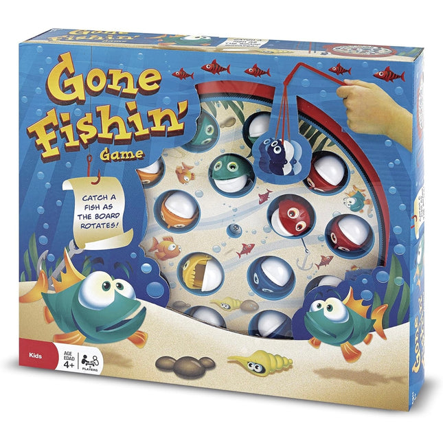 Gone Fishin’ Rotating Magnetic Fishing Game with Bonus Go Fish Cards - New