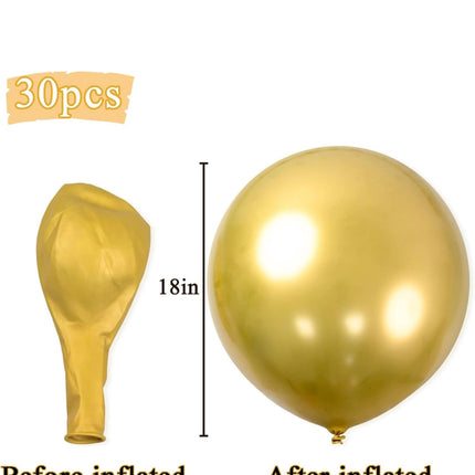 30pcs Gold Balloons 18 Inch Large Gold Metallic Chrome Balloons