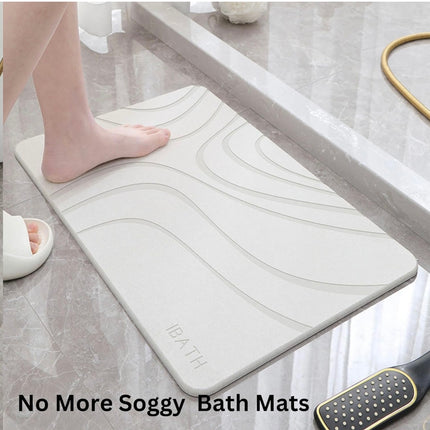 Diatomaceous Earth Bath Mat - Quick-Drying, Non-Slip, Moisture-Proof, Eliminate Odor, New Open Box