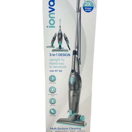 IonVac ZipVac 3-in-1 Corded Upright/Handheld Floor and Carpet Vacuum Cleaner - New