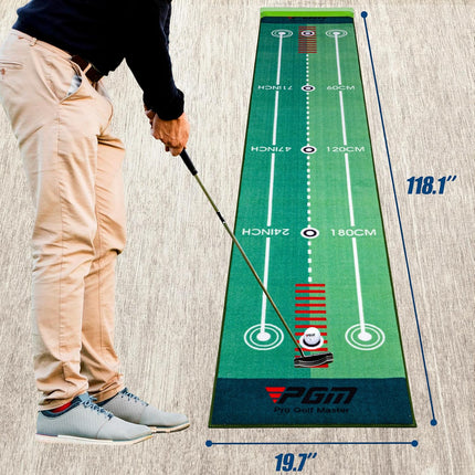 PGM Golf Putting Mat - 10 ft Indoor Putting Green with Blocking Ball Design, Durable Crystal Velvet, New