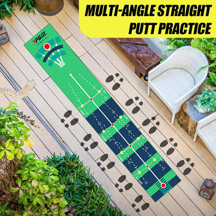 PGM Golf Putting Mat - 10 ft Indoor Putting Green with Blocking Ball Design, Durable Crystal Velvet, New