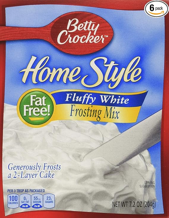 Betty Crocker Homestyle Fluffy White Frosting Mix, 7.2 oz, Pack of 3 – New, Exp. 09/15/2025