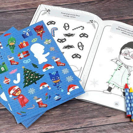 PJ Masks: Hooray for Christmas! Color & Activity Book with Crayons For Kids