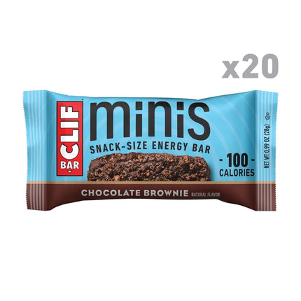 CLIF BAR Minis Chocolate Brownie Flavor Snack-Size Energy Bars, 20ct