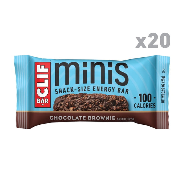 CLIF BAR Minis Chocolate Brownie Flavor Snack-Size Energy Bars, 20ct