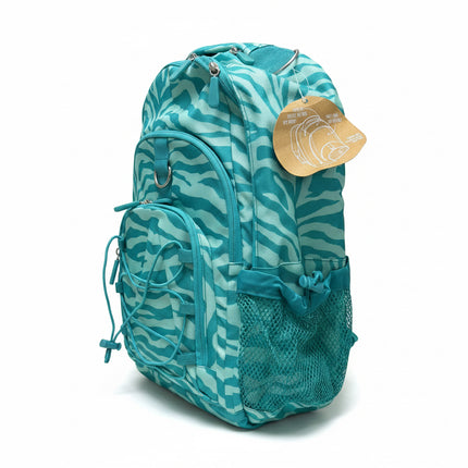 Pottery Barn Teal Zebra Print Teens Backpack