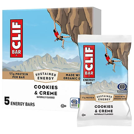 5-count box of Clif Bar Cookies & Creme Energy Bars (Feb 24, 2027)