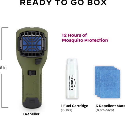 Thermacell MR300 Portable Mosquito Repeller No Spray & Scent 15ft Zone