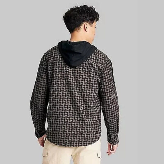 Original Use Men’s Houndstooth Hoodie Jacket - New