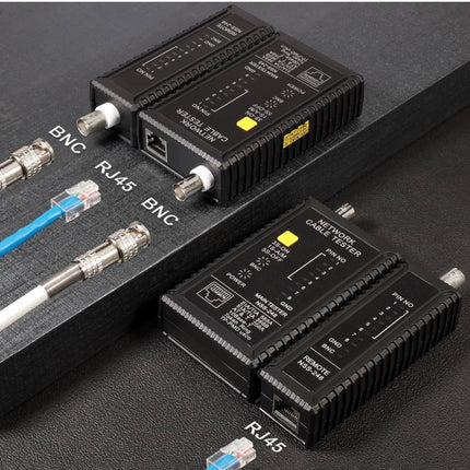 Brileine Coaxial Cable Tester, Network Cable Tester for Data & Coax Cables, RJ45/ CAT5/ CAT6/ BNC Continuity Cable Tester - New Open Box