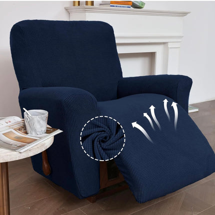 KEKOUU Recliner Chair Cover, Navy Blue - New Open Box