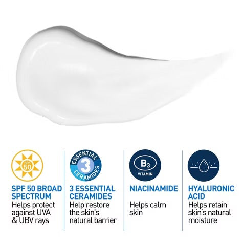 CeraVe AM Facial Moisturizing Lotion SPF 50- 3 Oz
